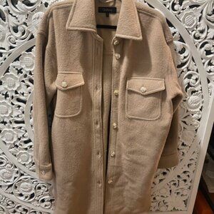 Quince 100% Merino Wool Long Shirt Jacket